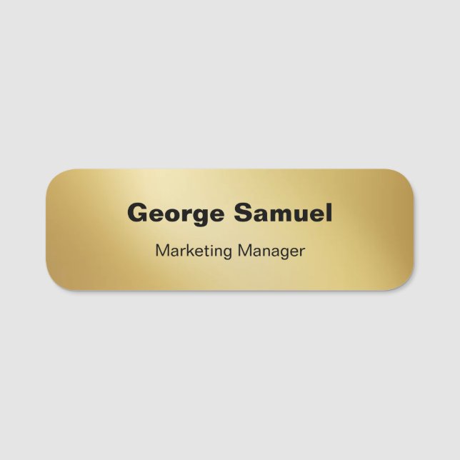 Klassische Bezeichnung für einfache Geschäftsmitar Namensschild (Vorderseite)