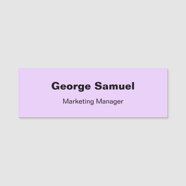 Klassische Bezeichnung für einfache Geschäftsmitar Namensschild (Vorderseite)