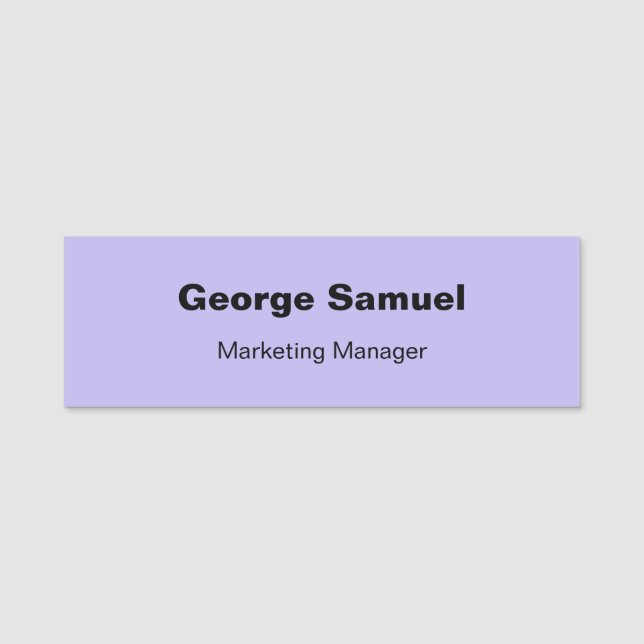 Klassische Bezeichnung für einfache Geschäftsmitar Namensschild (Vorderseite)