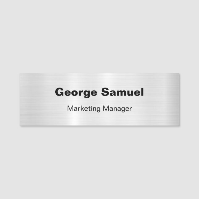 Klassische Bezeichnung für einfache Geschäftsmitar Namensschild (Vorderseite)