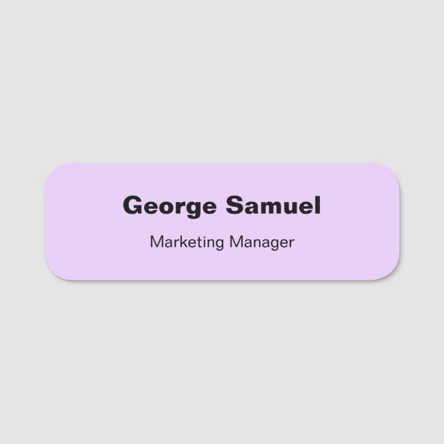 Klassische Bezeichnung für einfache Geschäftsmitar Namensschild (Vorderseite)