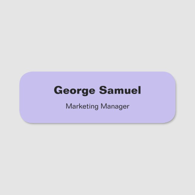 Klassische Bezeichnung für einfache Geschäftsmitar Namensschild (Vorderseite)