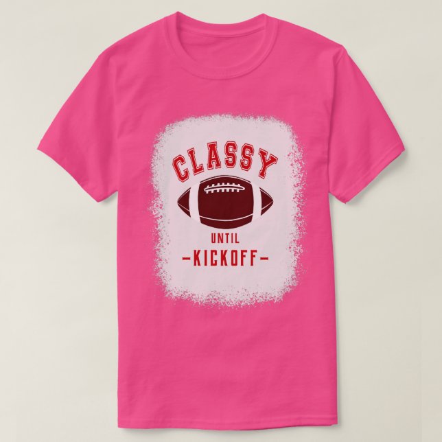 Klassische bis zum Kickoff Red Letters Sportfarben T-Shirt (Design vorne)