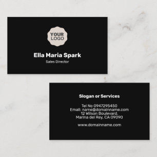 Klassische Black Business Card Visitenkarte