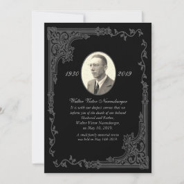 Klassische Black Death Announcement Card Ankündigung