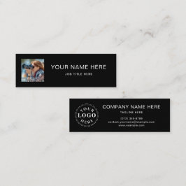 Klassische Black Mini Calling Card mit weißem Scri Telefonnummerkarte