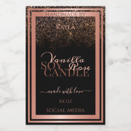 Klassische Black Product Packaging Labels Rose Gol Lebensmitteletikett