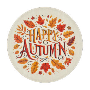 klassische Blätter & Glücklicher Herbst Schneidebrett