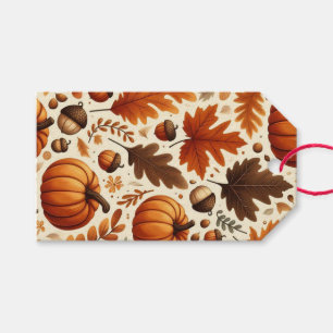 klassische Blätter/Kürbisse/Akkorde Herbst Geschenkanhänger