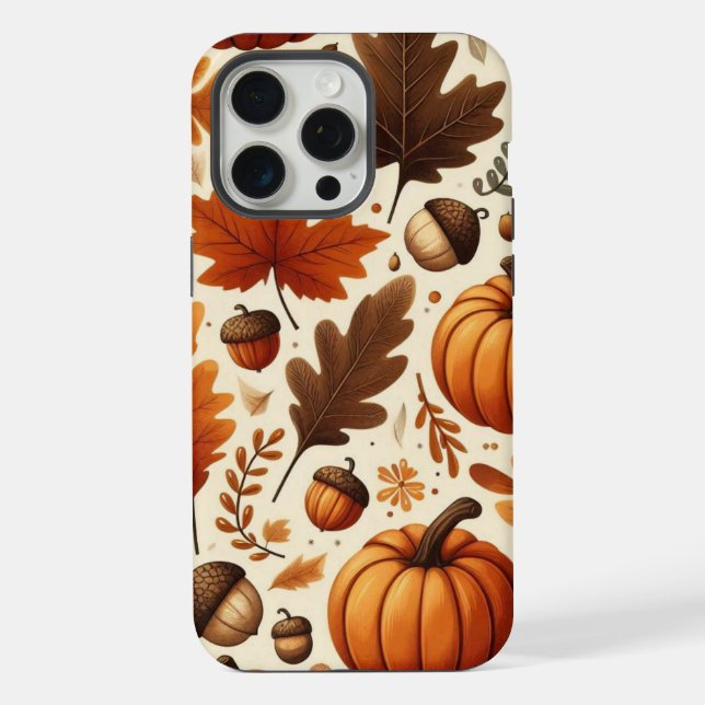 klassische Blätter/Kürbisse/Akkorde Herbst iPhone Hülle (Rückseite)