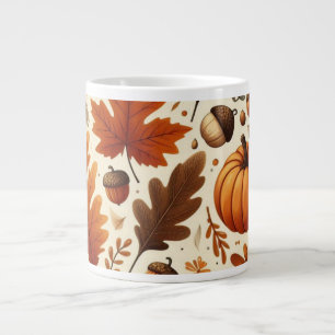 klassische Blätter/Kürbisse/Akkorde Herbst Jumbo-Tasse