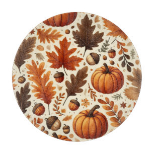 klassische Blätter/Kürbisse/Akkorde Herbst Schneidebrett