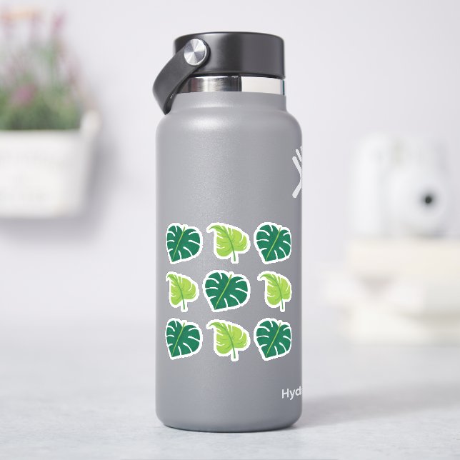 Klassische Blätter mit zwei Farbtönen Aufkleber (HydroFlask)