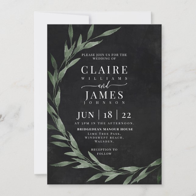 Klassische Blätter träumliches Drama, Einladung (Vorderseite)