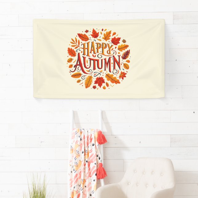 klassische Blätter und glücklicher Herbst Banner (Insitu)