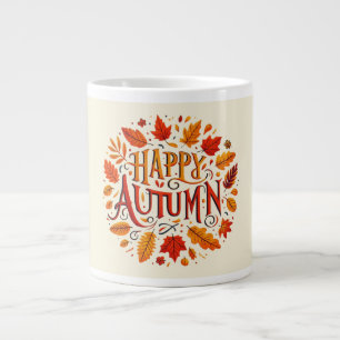 klassische Blätter und glücklicher Herbst Jumbo-Tasse