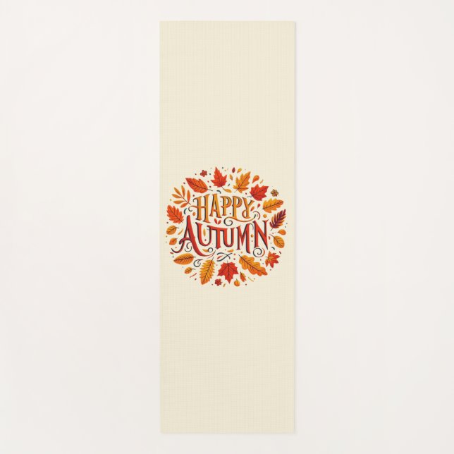 klassische Blätter und glücklicher Herbst Yogamatte (Vorderseite)