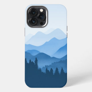 Klassische Blaue Berge iPhone 13 Pro Max Hülle