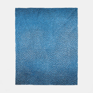 Klassische blaue Lederhintergrundtextur Nahaufnahm Fleecedecke
