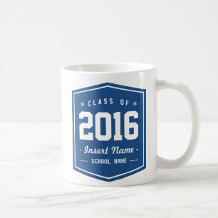 Klassische blaue Retro Klasse Tasse
