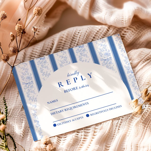 Klassische Blaue Toilette Abschlussfeier RSVP Karte (Von Creator hochgeladen)