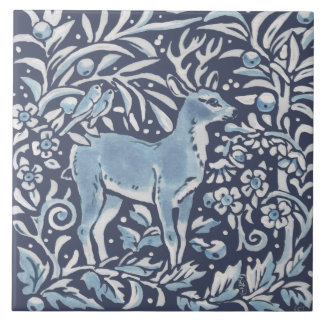 Klassische Blaue Verzierte Hirschwalbe Fliese