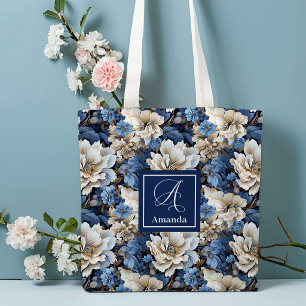 Klassische blaue weiße Blumen individuell benannte