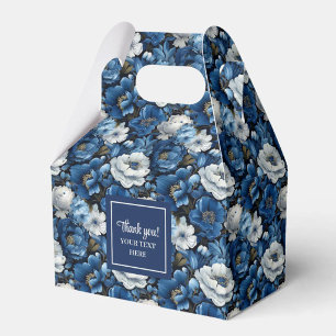 Klassische Blaue Weiße Blumen Personalisierte Gesc Geschenkschachtel