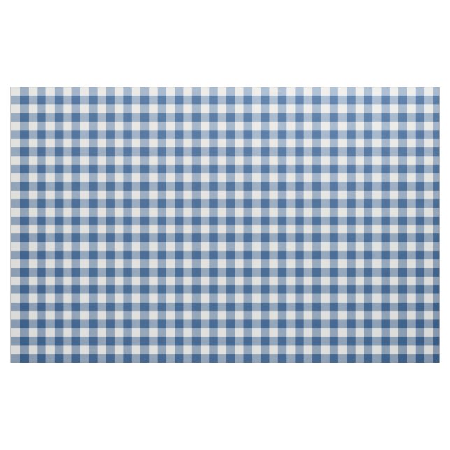 Klassische Blauer Gingham Muster Fabric Stoff (Yard (91,4 cm))