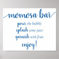Klassische Blaukalligrafie | Momosa Bar Script Sig