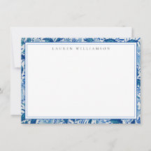 Klassische Blue-White Chinoiserie Note Card