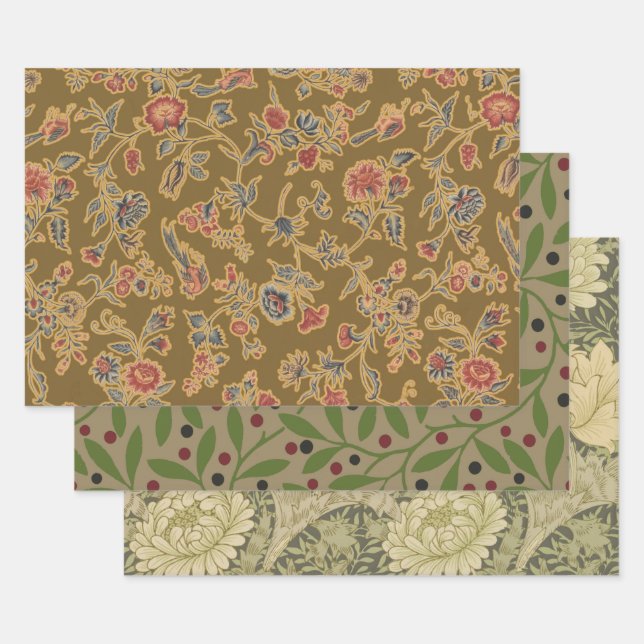 Klassische Blume Chintz Hübsch Soft Floral Design Geschenkpapier Set (Set)