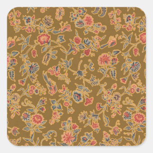 Klassische Blume Chintz Hübsch Soft Floral Design Quadratischer Aufkleber