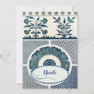 Klassische Blumendekoration Print Einladung