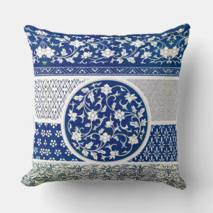 Klassische Blumendekoration Print Kissen