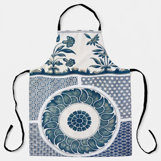 Klassische Blumendekoration Print Schürze (Vorderseite)