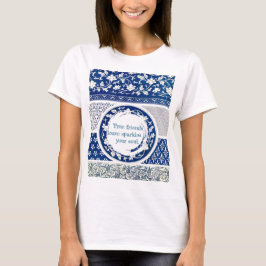 Klassische Blumendekoration Print T-Shirt