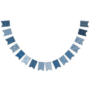 Klassische Blumenmuster von Blue Boho Schöne Wimpelkette