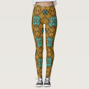 Klassische Blüte: Zeitloses Vintages Muster. Leggings