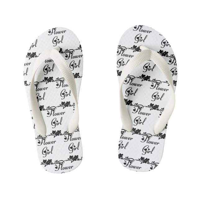 Klassische Blütenmädchen-Hochzeitskippen Kinderbadesandalen (Fußbett)