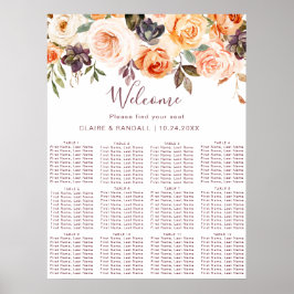 Klassische Boho-Hochzeitssattelkarte Poster