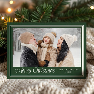 Klassische Border Forest Green Frohe Weihnachten F