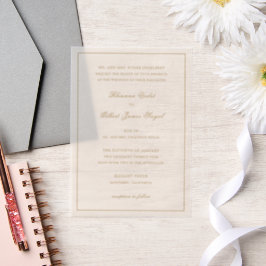 Klassische Border Ivory und Gold zeitlose Hochzeit