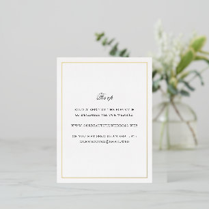 Klassische Border Zeitlose Hochzeitsfolie RSVP-Kar Folie Einladungspostkarte