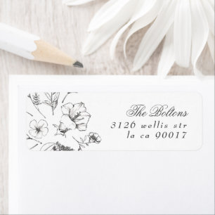Klassische botanische Florals Hochzeit-Rücksendead