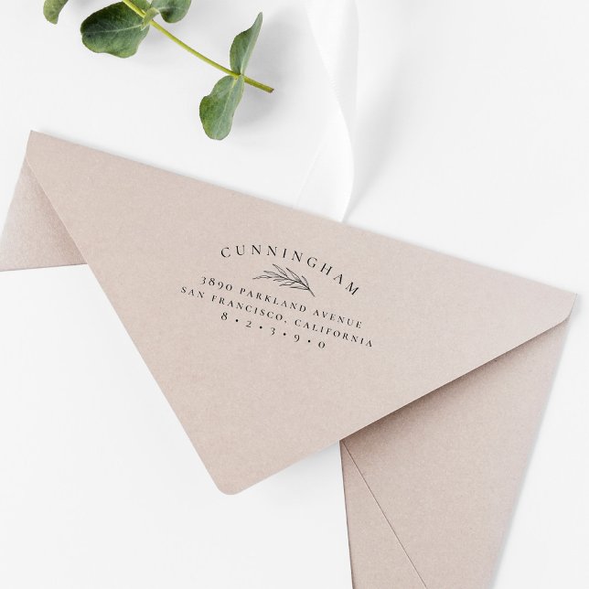 Klassische botanische Zweigniederlassung Rücksende Permastempel (Von Creator hochgeladen)