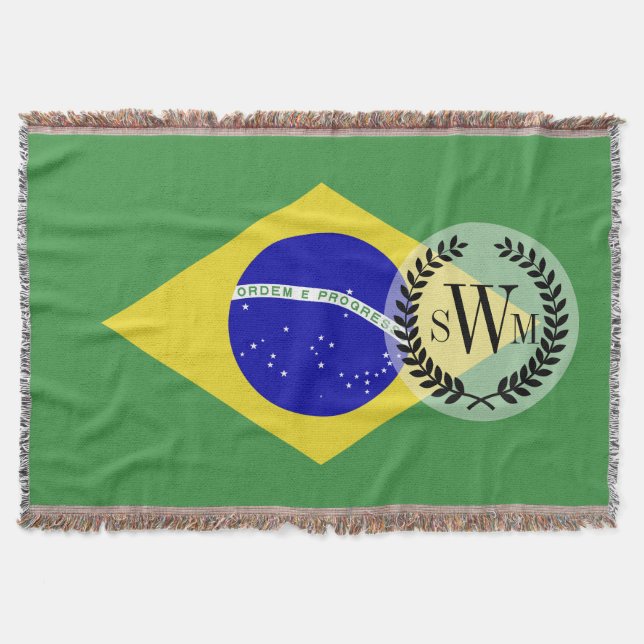 Klassische brasilianische Flagge Decke (Vorderseite)