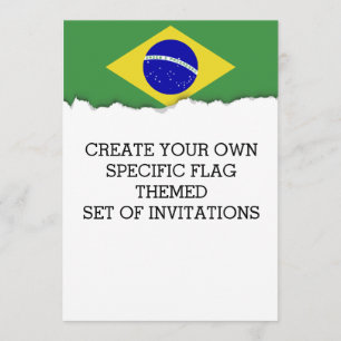 Klassische brasilianische Flagge Einladung