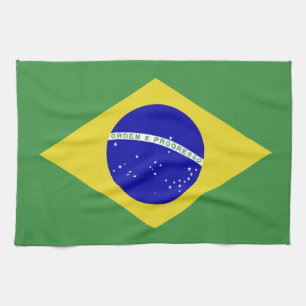Klassische brasilianische Flagge Handtuch