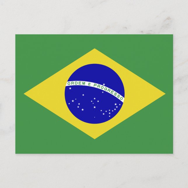 Klassische brasilianische Flagge Postkarte (Vorderseite)